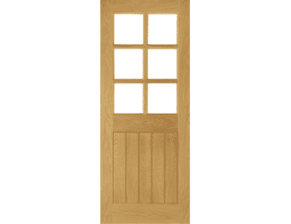 Ely Glazed Oak Internal Door Set