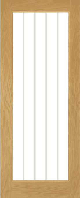 Ely Oak P10 Clear Glazed Internal Door Set