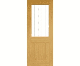 Ely Oak Half Light Clear Glazed Internal Door Set