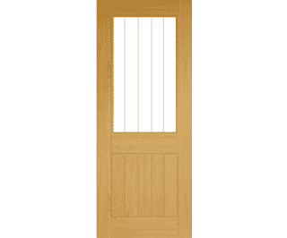Ely Oak Half Light Clear Glazed Internal Door Set
