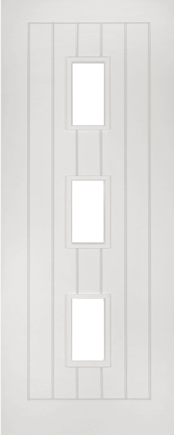 Ely White Glazed Internal Door Set