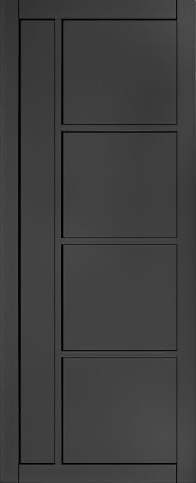 Brixton Black Prefinished Internal Door Set