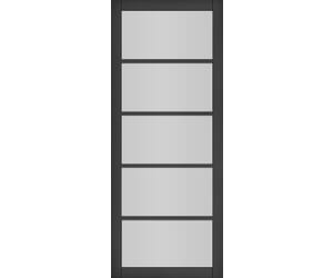 Shoreditch Black Prefinished - Clear Glass Internal Door Set