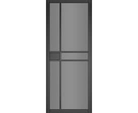 Dalston Black Prefinished - Tinted Glass Internal Door Set