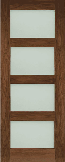 Coventry 4L Frosted Glazed Walnut - Prefinished Internal Door Set