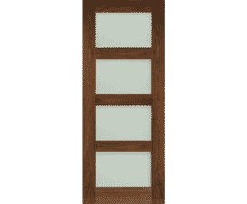 Coventry 4L Frosted Glazed Walnut - Prefinished Internal Door Set