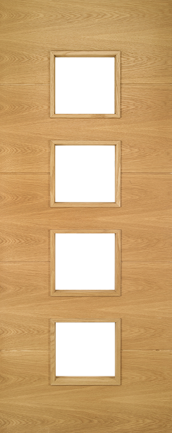 Augusta Clear Glazed Oak - Prefinished Fd30 Fire Door Set At Express ...