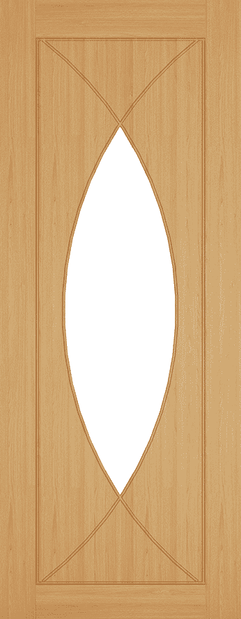 Amalfi Oak Clear Glazed - Prefinished Internal Door Set