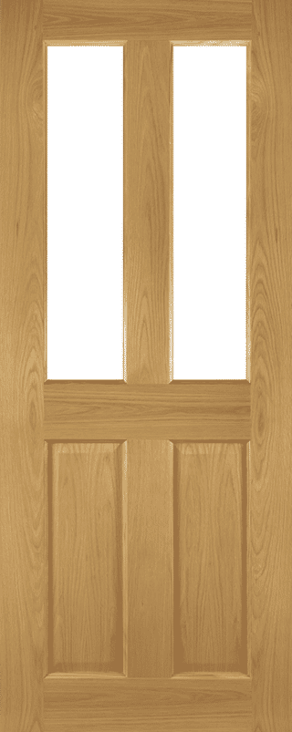 Bury Oak Clear Glazed - Prefinished Internal Door Set