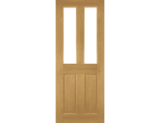 Bury Oak Clear Glazed - Prefinished Internal Door Set