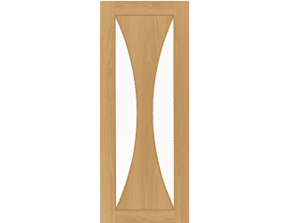Sorrento Oak Clear Glazed - Prefinished Internal Door Set