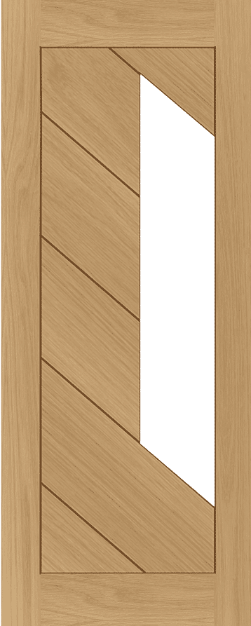Torino Oak Clear Glazed - Prefinished Internal Door Set