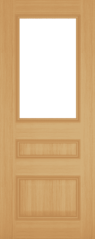 Windsor Oak Clear Glazed - Prefinished Internal Door Set