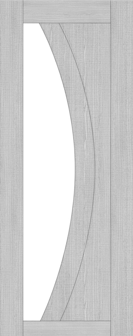 Ravello Light Grey Ash Clear Glazed - Prefinished Internal Door Set