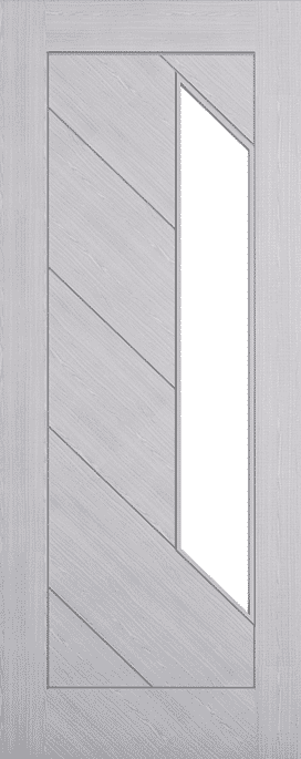 Torino Light Grey Ash Clear Glazed - Prefinished Internal Door Set