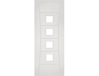 Pamplona Clear Glazed White Internal Door Set