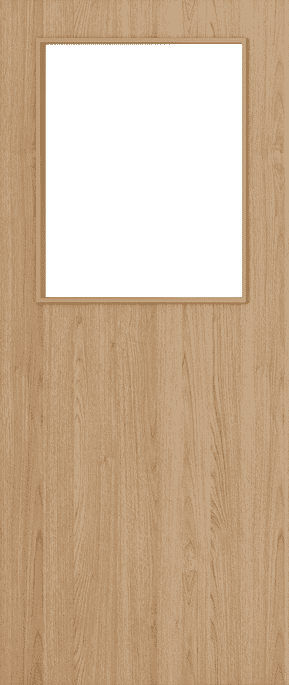 Architectural Oak 01 Frosted Glazed - Prefinished FD30 Fire Door Set