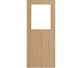 Architectural Oak 01 Clear Glazed - Prefinished FD30 Fire Door Set