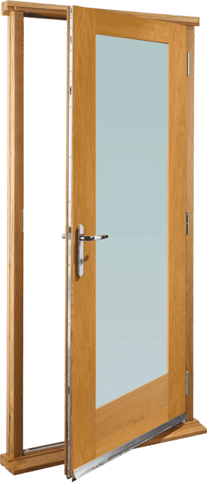 Pattern 10 Clear Double Glazed - Prefinished Oak External Door Set