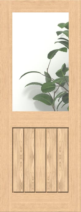 Mexicano Oak Clear Glazed - Prefinished Internal Door Set