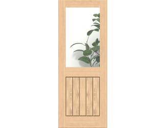Mexicano Oak Clear Glazed - Prefinished Internal Door Set