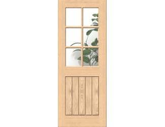 Mexicano Oak 6L Glazed - Prefinished Internal Door Set