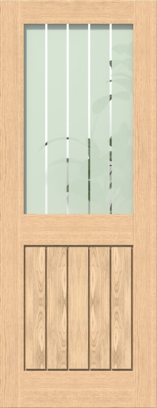 Mexicano Oak Frosted Glazed Internal Door Set