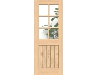 Mexicano Oak 6L Glazed Internal Door Set