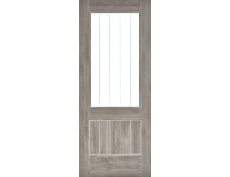 Mexicano Light Grey Laminate Clear Glazed - Prefinished Internal Door Set