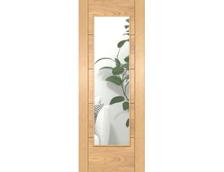 Iseo Oak Pattern 10 Clear Glazed - Prefinished Internal Door Set