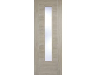 ISEO Light Grey Laminate Clear Glazed - Prefinished Internal Door Set
