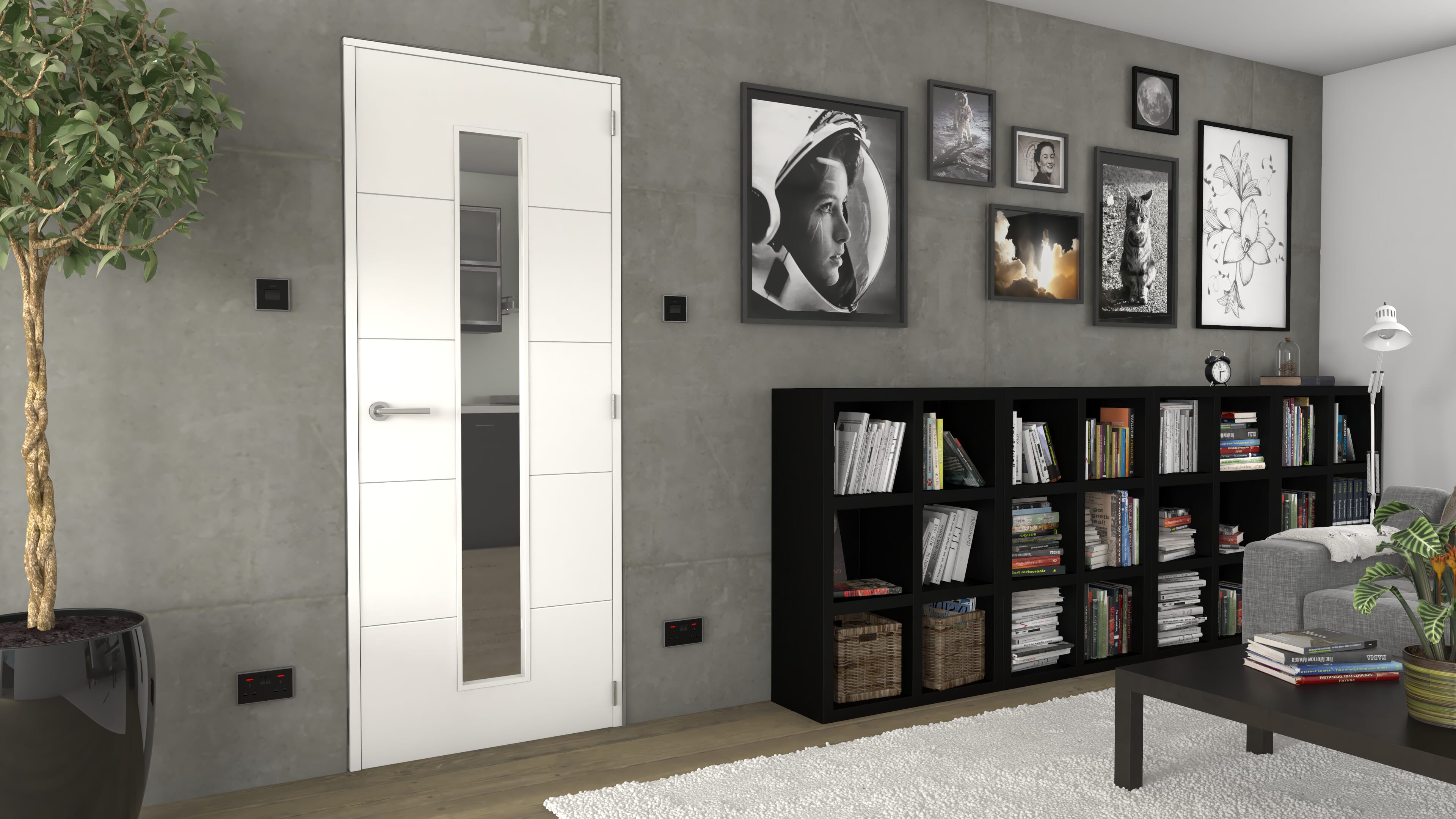 Orta White Clear Glazed - Prefinished Internal Door Set