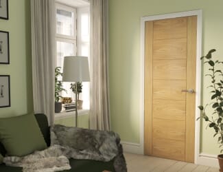 Modern 7 Panel Oak - Prefinished Internal Door Set