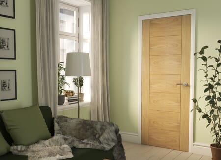 Modern 7 Panel Oak - Prefinished Internal Door Set