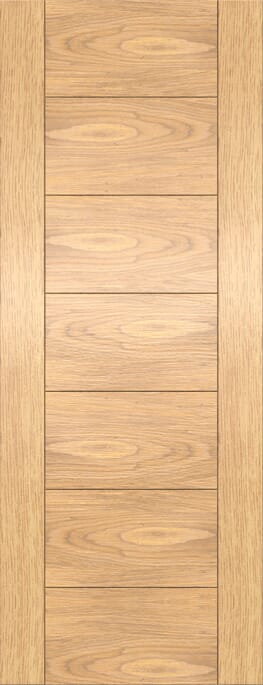 Modern 7 Panel Oak - Prefinished Internal Door Set