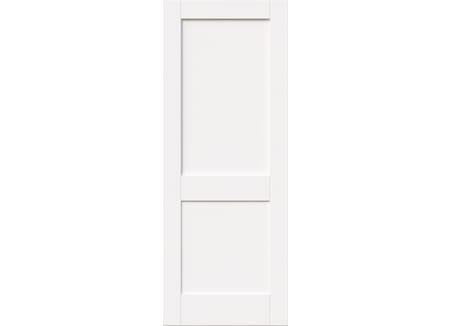 Modern Shaker 2 Panel White - Prefinished Internal Door Set