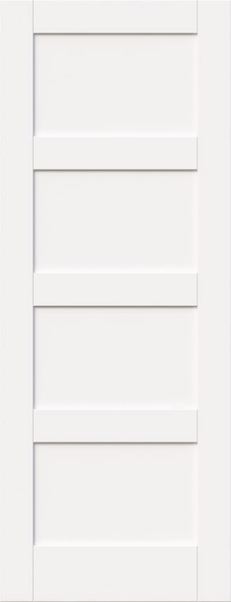 Shaker 4 Panel White Internal Door Set