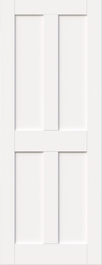 Victorian Shaker 4 Panel White - Prefinished Internal Door Set