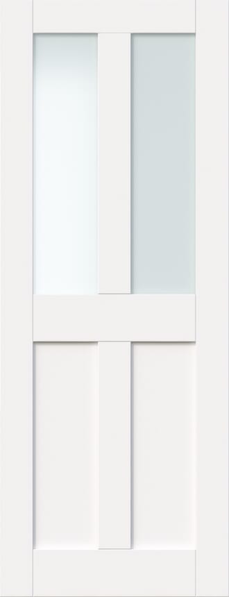 Victorian Shaker Frosted Glazed White - Prefinished Internal Door Set