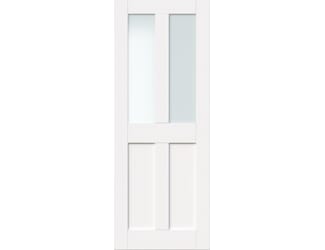 Victorian Shaker Frosted Glazed White - Prefinished Internal Door Set