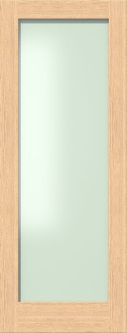 Shaker 1 Light Frosted Glazed Oak Internal Door Set