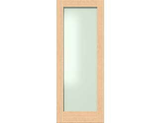 Shaker 1 Light Frosted Glazed Oak - Prefinished Internal Door Set