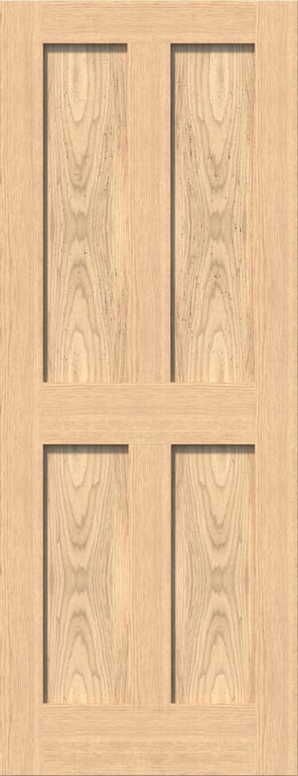 Victorian Shaker 4 Panel Oak Internal Door Set