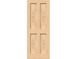 Victorian Shaker 4 Panel Oak Internal Door Set