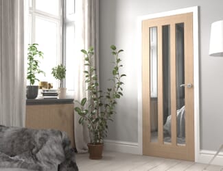 Aston Clear Glass Oak Internal Door Set