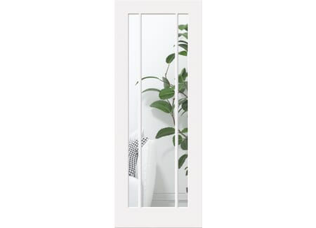Lincoln Clear Glass White Internal Door Set