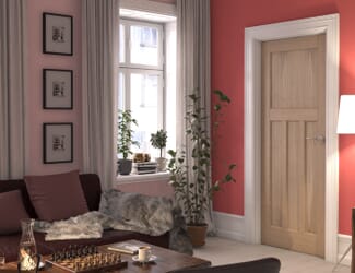 DX 30s Style Oak Internal Door Set