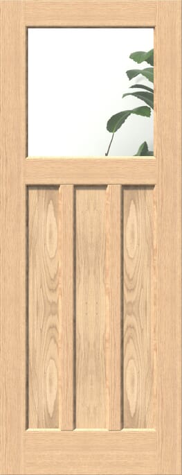 DX 30s Style Clear Glass Oak Internal Door Set