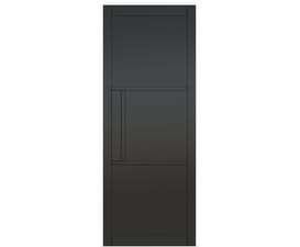 Heritage 3 Panel Black Internal Door Set