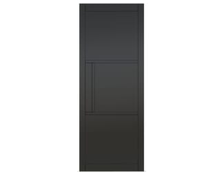 Heritage 3 Panel Black Internal Door Set